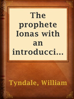 cover image of The prophete Ionas with an introduccion